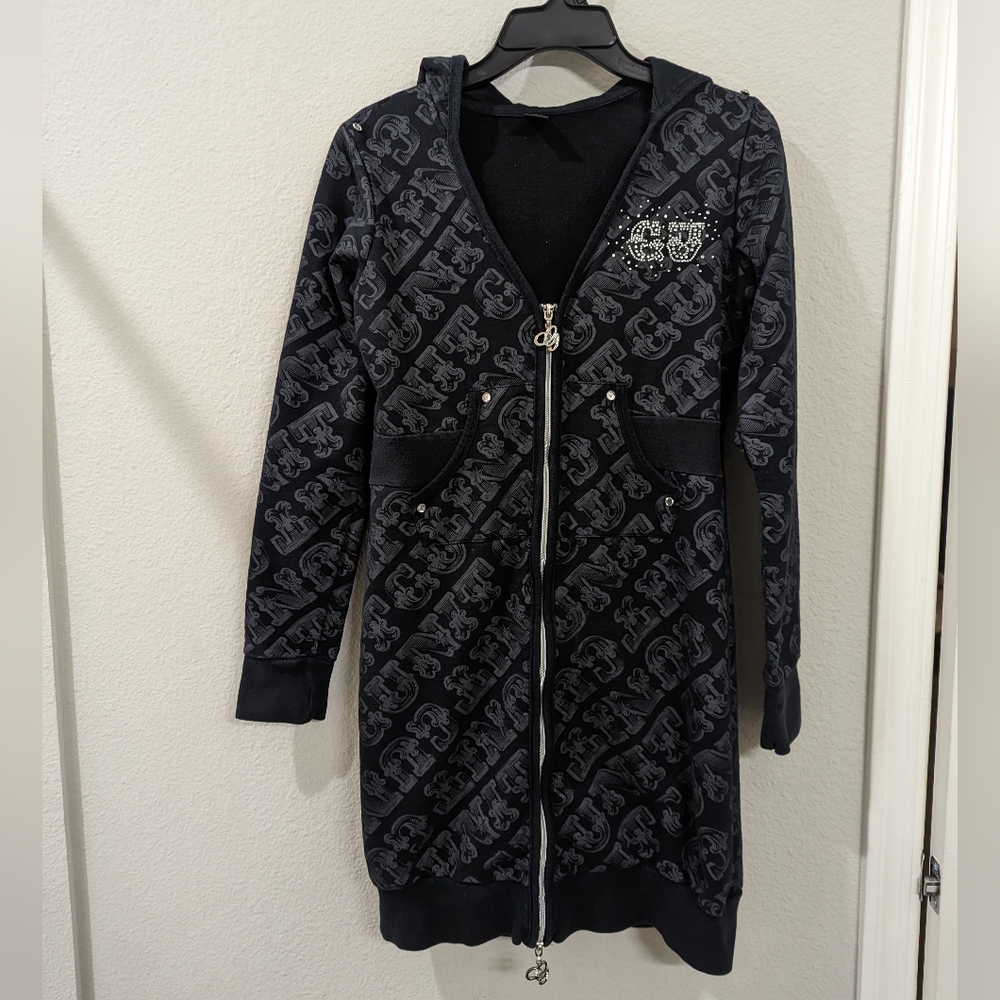 GUnit Vintage Y2K Hoodie Jacket Dress Zip Front - Picture 2 of 8